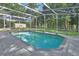 A backyard pool view features a well-kept lawn and a convenient storage shed at 1020 Orange Camp Rd, Deland, FL 32724