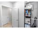 View of the storage room with shelves that have towels and detergent at 1323 Donatello Ln, Winter Haven, FL 33884