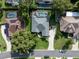 Bird's eye view of home with pool, boat parking, and manicured landscaping at 19232 Park Place Blvd, Eustis, FL 32736