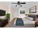 Comfortable main bedroom featuring modern decor, a ceiling fan, and ample space at 2263 Catbriar Way, Oviedo, FL 32765