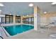 Indoor swimming pool with spa access and beach views at 3003 S Atlantic Ave # 3A2, Daytona Beach Shores, FL 32118