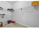Walk-in closet with metal shelving and room for organized storage solutions at 31 Abacus Ave, Ormond Beach, FL 32174