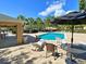 Community pool featuring lounge chairs and tables for relaxing at 405 Carina Cir, Sanford, FL 32773