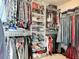 Organized walk-in closet featuring shelving, racks, and ample space for clothes, shoes, and accessories at 456 Sea Duck Dr, Daytona Beach, FL 32119