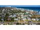 Aerial shot showcases a charming neighborhood near the beach, perfect for coastal living at 505 Wisteria Rd, Daytona Beach, FL 32118