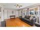 Comfortable living room features hardwood floors and views of the neighborhood at 505 Wisteria Rd, Daytona Beach, FL 32118