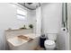 Modern bathroom with soaking tub, updated vanity, and stylish fixtures for a relaxing space at 552 Hamlet Dr, Port Orange, FL 32127