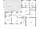 Detailed floor plan showcasing the layout of the house, including rooms and pool at 552 Hamlet Dr, Port Orange, FL 32127