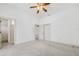 Empty bedroom with a view to the bathroom at 6083 Sabal Hammock Cir, Port Orange, FL 32128
