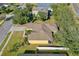 Overhead view of the home displaying the backyard and roof at 727 Grape Ivy Ln, New Smyrna Beach, FL 32168