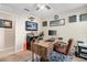 Inviting home office featuring a spacious desk, comfortable chair, and golf decor at 727 Grape Ivy Ln, New Smyrna Beach, FL 32168