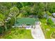 Charming home with well-manicured lawn, palm tree, and inviting front porch with chairs at 812 Faulkner St, New Smyrna Beach, FL 32168