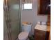 Traditional bathroom with a shower, toilet, and vanity at 871 Oak Tree Ln, Lake Helen, FL 32744