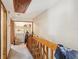 Upstairs hallway featuring a laundry area with a washer and dryer, along with convenient storage space at 903 Deer Springs Rd, Port Orange, FL 32129