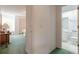 This hallway leads to the bedroom and the bathroom at 961 S Lakewood Ter # C, Port Orange, FL 32127