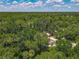 Aerial view of a property with mature trees and proximity to a lake at 1516 Arrowhead Trl, Enterprise, FL 32725