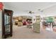 Spacious living room featuring an open concept with hardwood floors at 1555 Mercers Fernery Rd, Deland, FL 32720