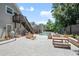 Pavered patio with outdoor seating area featuring views of a backyard pool at 1620 20Th St, Orange City, FL 32763
