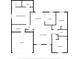 Detailed floor plan showcasing the layout with the bedrooms, living areas, kitchen, and garage at 1725 12Th St, Orange City, FL 32763