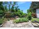 Backyard garden featuring a chicken coop, garden beds, and lush greenery, perfect for a hobby farm at 1734 Magnolia Ave, Deland, FL 32724