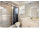Bathroom featuring a shower with sliding glass doors and a vanity at 2478 Unionville Dr, Deltona, FL 32725