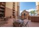 View of the open patio with chairs and the beach at 2515 S Atlantic Ave # 203, Daytona Beach, FL 32118