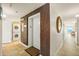 Hallway with elevator access, and laundry room, provides easy access to amenities at 2801 Hill St # 801, New Smyrna Beach, FL 32169