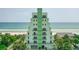 Beachfront condo featuring ocean views and a unique art deco architectural design with private balconies at 2801 Hill St # 801, New Smyrna Beach, FL 32169