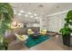 Stylish seating area in lobby with plush seating and modern decor at 2801 Hill St # 801, New Smyrna Beach, FL 32169