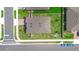 An aerial view of a single Gathering home and backyard surrounded by a white vinyl fence at 33436 Shutterfly Way, Sorrento, FL 32776