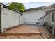 A backyard deck features stairs and a new privacy fence at 431 S Stone St, Deland, FL 32720