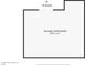 Floor plan of the basement, showing unfinished storage area with dimensions at 5759 Dogwood Rd, Port Orange, FL 32127