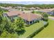 Aerial view of the property showcasing the home, backyard, and surrounding neighborhood at 101 Briargate Look, Ormond Beach, FL 32174