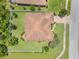 Overhead view of home, highlighting its layout, tile roof, and fenced backyard at 101 Briargate Look, Ormond Beach, FL 32174