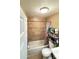 Functional bathroom with updated tiled shower and vanity, ready for everyday use at 1025 Persian St, Deltona, FL 32725