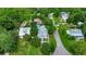 Neighborhood aerial view showcasing well-maintained homes and tree-lined streets at 1056 Stevens St, Lake Helen, FL 32744