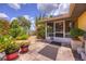A screened patio featuring a view of the lush landscape at 1131 Lemonwood Ave, Deland, FL 32724