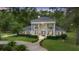 Elegant two-story home boasting grand columns, dark shutters, and meticulously manicured landscaping at 1155 Taylor E Rd, Deland, FL 32724
