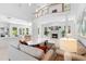Open living space featuring a fireplace, breakfast nook, and high ceilings at 1155 Taylor E Rd, Deland, FL 32724