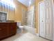Bathroom featuring a shower/tub combo and updated vanity at 19320 Oberly Pkwy, Orlando, FL 32833