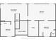 Simplified floor plan featuring a Gathering room, two bedrooms, and a bathroom layout at 2 E Kelly Park Rd, Apopka, FL 32712