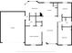 Detailed floor plan showcasing the layout, including the garage, kitchen, bedrooms, and living spaces at 2234 N Normandy Blvd, Deltona, FL 32725
