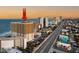 Aerial view of condo with beach access located on a city street at 2403 S Atlantic Ave # 410, Daytona Beach, FL 32118
