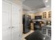 A modern kitchen featuring granite countertops and stainless steel appliances offers great design at 2403 S Atlantic Ave # 410, Daytona Beach, FL 32118