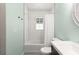 Bathroom featuring a sleek tub-shower combination at 2455 Whooping Crane Dr, De Leon Springs, FL 32130