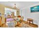 Cozy dining area featuring hardwood floors, a charming table setting, and an open layout at 2468 Kimberly Dr, Deltona, FL 32738