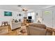 Bright living room featuring hardwood floors, comfortable seating, and an open layout at 2468 Kimberly Dr, Deltona, FL 32738