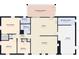 Detailed floor plan showcasing the layout of the home's rooms and dimensions at 2526 Victory Palm Dr, Edgewater, FL 32141