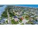 Aerial shot of the neighborhood and the location of the house near the water at 3 Sea Dance Ter, Ormond Beach, FL 32176