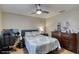Comfortable bedroom with ceiling fan, large dresser and spacious layout at 3 Sea Dance Ter, Ormond Beach, FL 32176